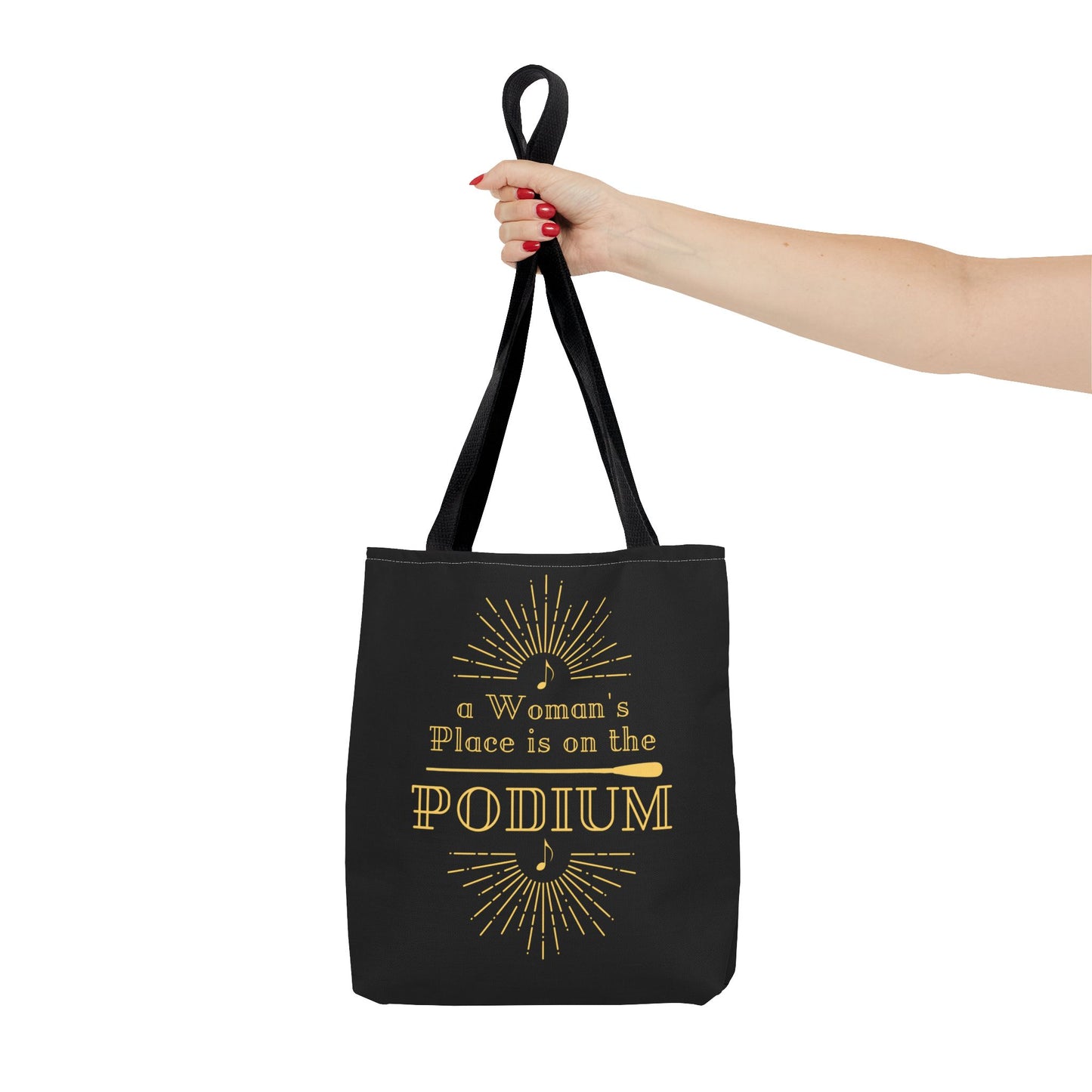 A Woman's Place is on the Podium Tote Bag