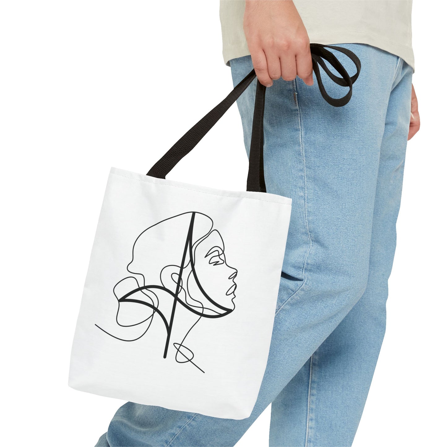 Woman Conductor Pattern Face Tote Bag