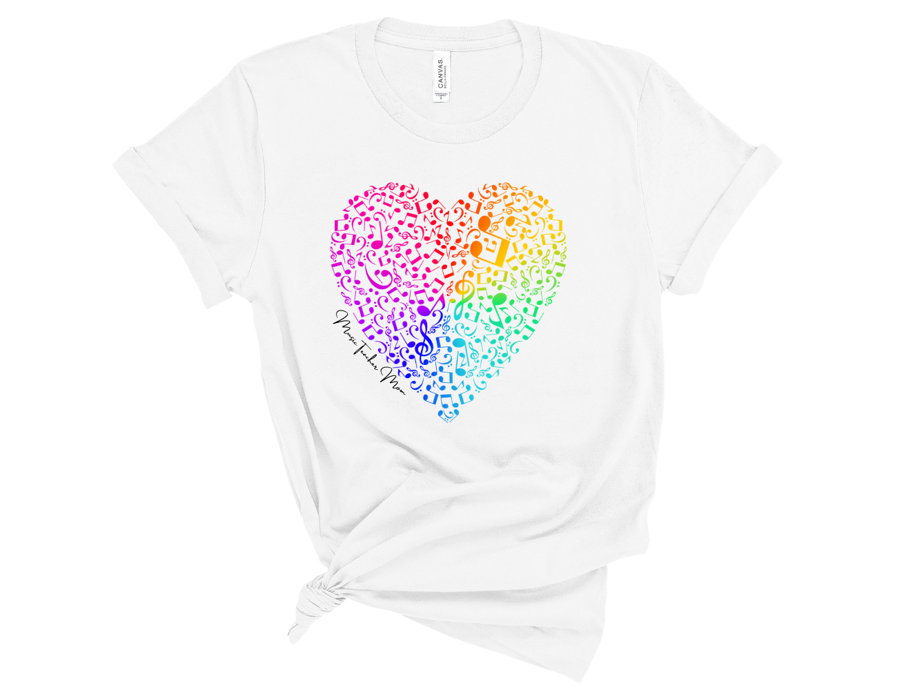 Rainbow Music Teacher Mom Unisex T-Shirt