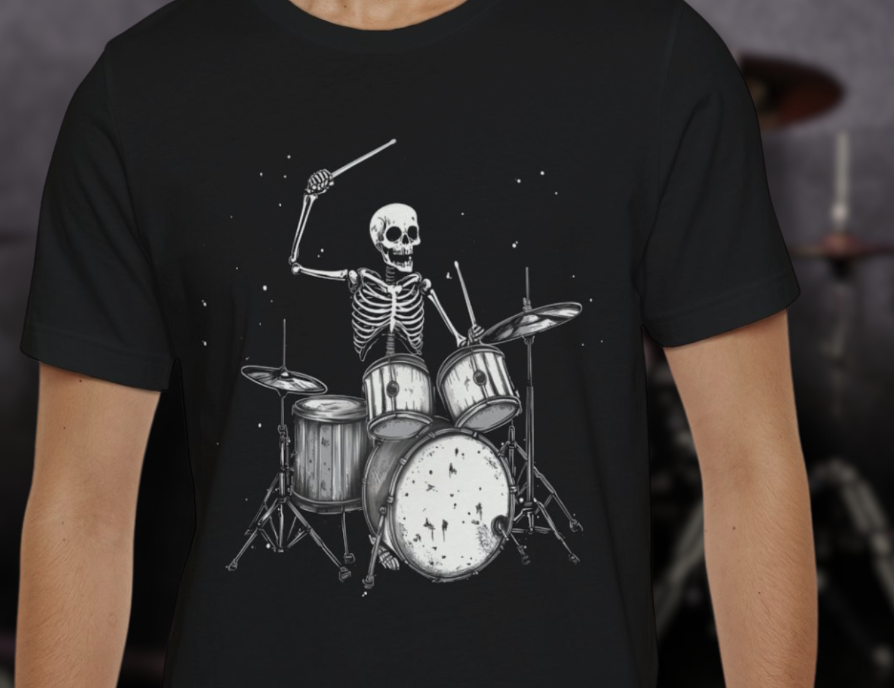 Skeleton Drummer Music Unisex T-Shirt
