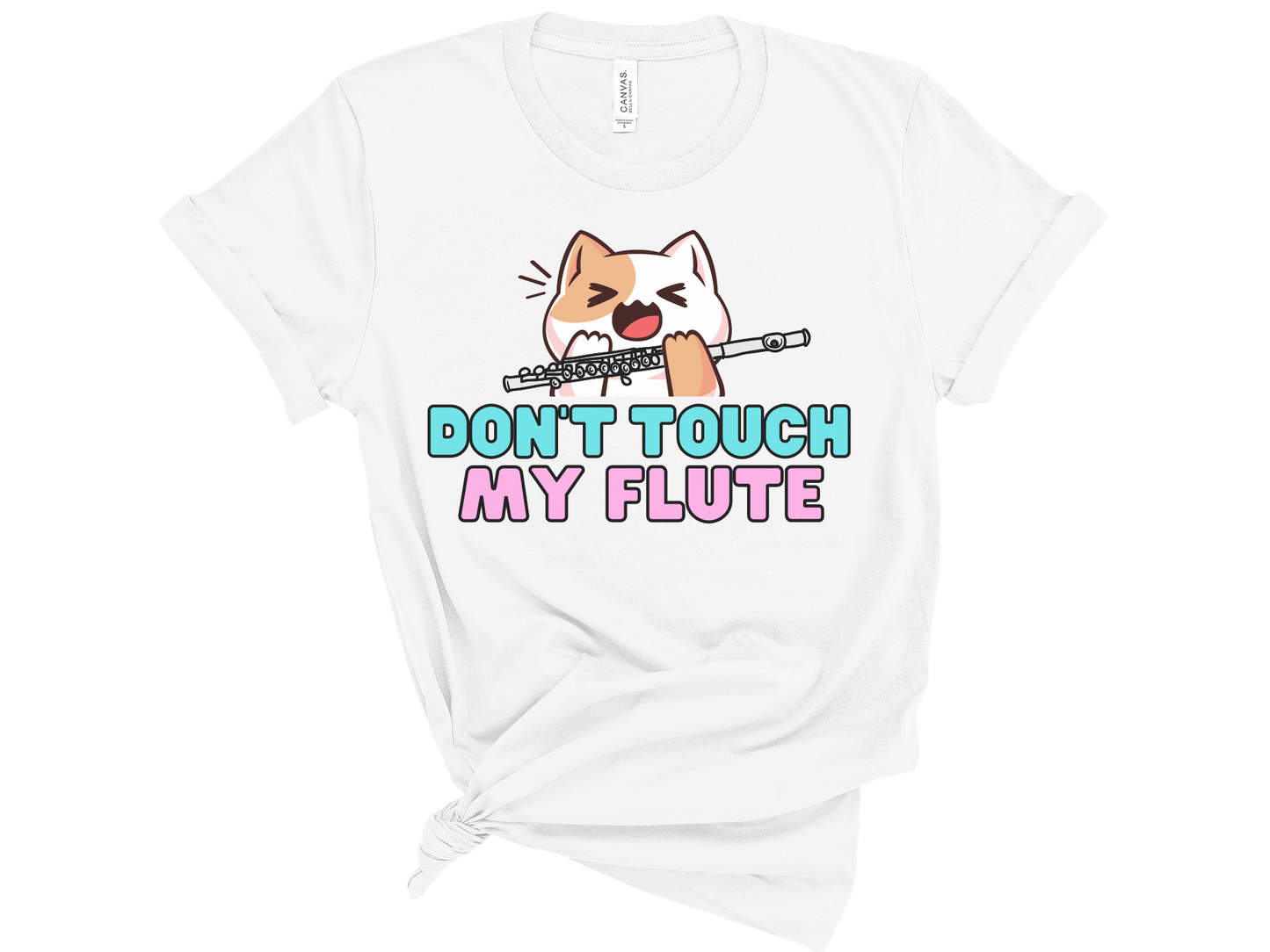 Don't Touch My Flute Cat Unisex T-Shirt