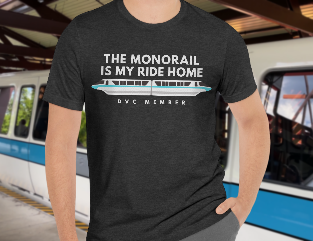 DVC Monorail Teal Ride Home Unisex T-Shirt
