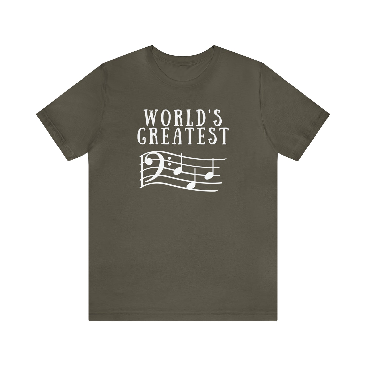 Bass Clef World's Greatest Dad Music Unisex T-Shirt