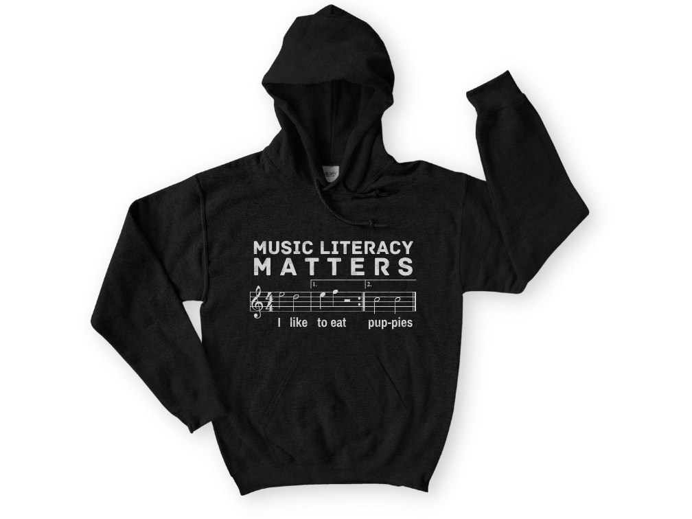 Music Literacy Matters Puppies Song Unisex Hooded Sweatshirt
