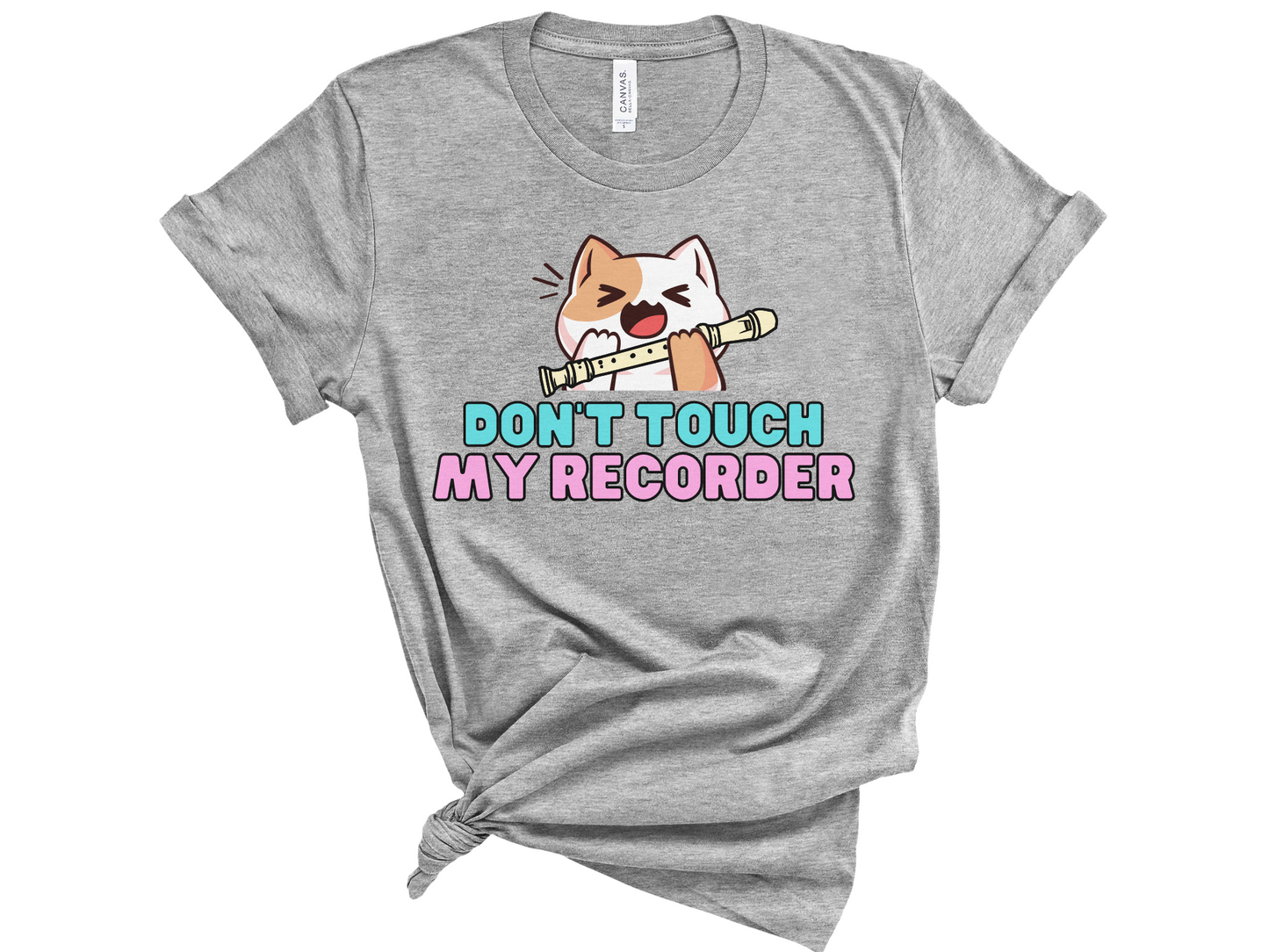 Don't Touch My Recorder Cat Unisex T-Shirt