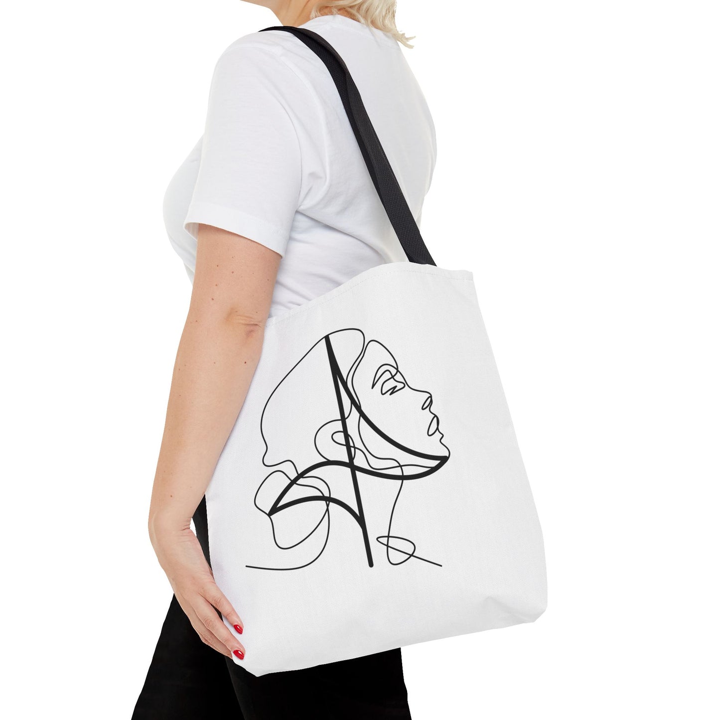 Woman Conductor Pattern Face Tote Bag