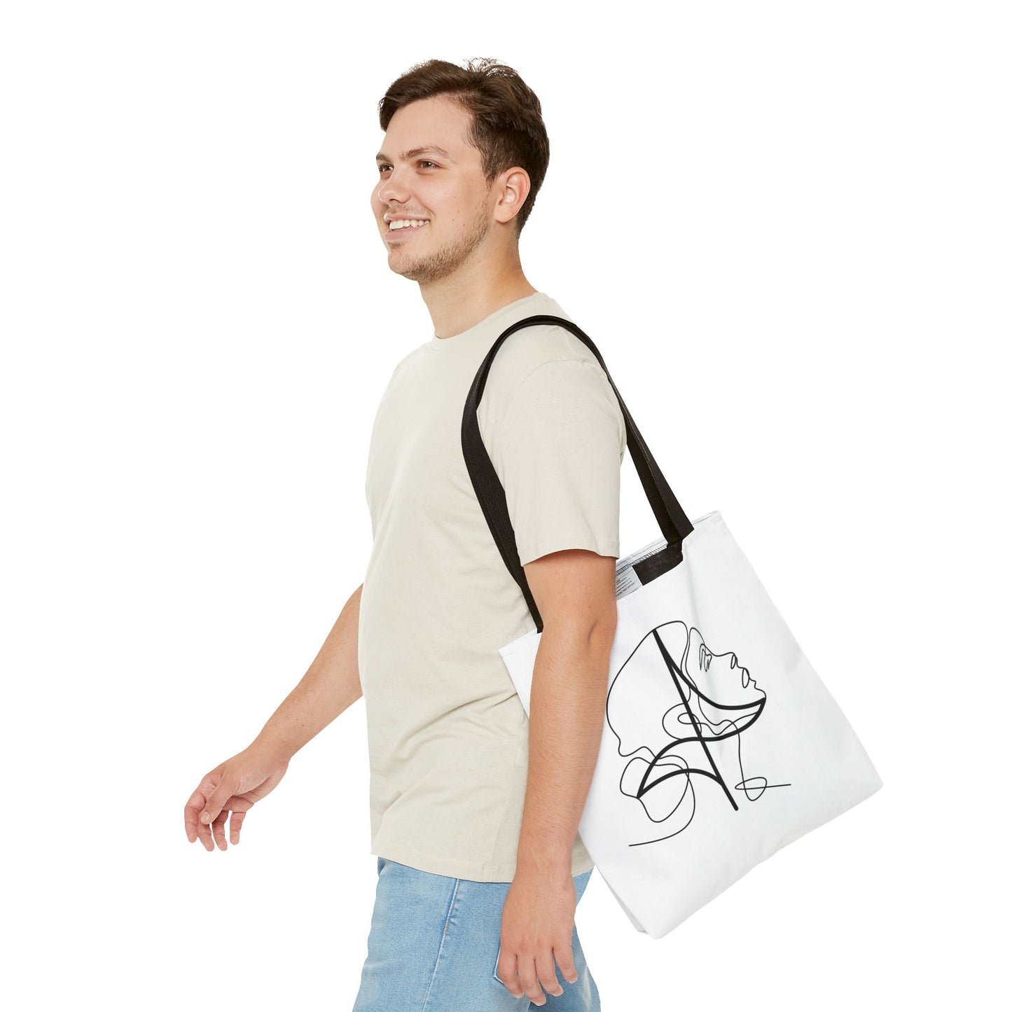 Woman Conductor Pattern Face Tote Bag