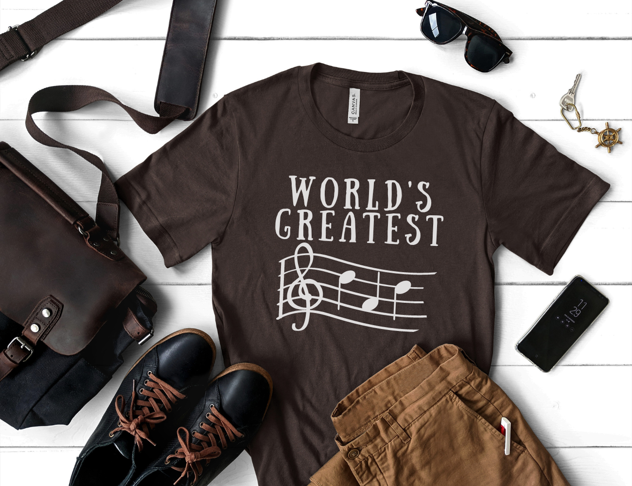 Treble Clef World's Greatest Dad Music Unisex T-Shirt