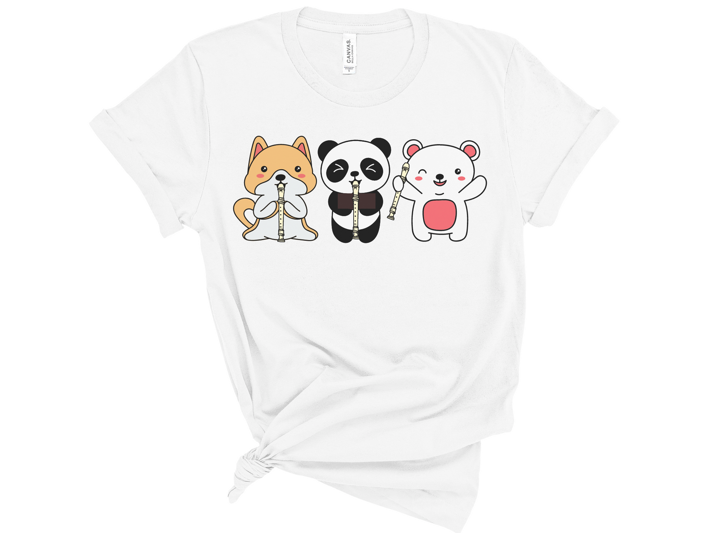 Cute Recorder Animals Kawaii Unisex T-Shirt