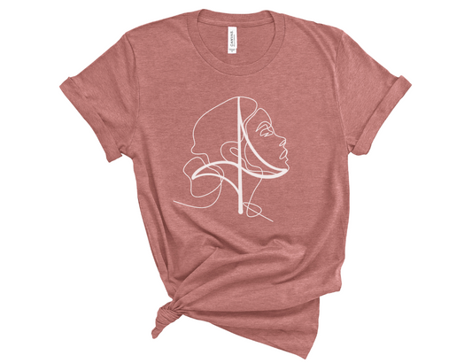Woman Conductor Pattern Face Unisex T-Shirt