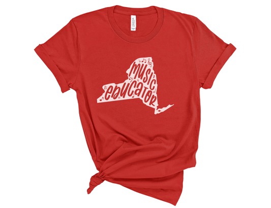 New York Music Educator State Unisex T-Shirt