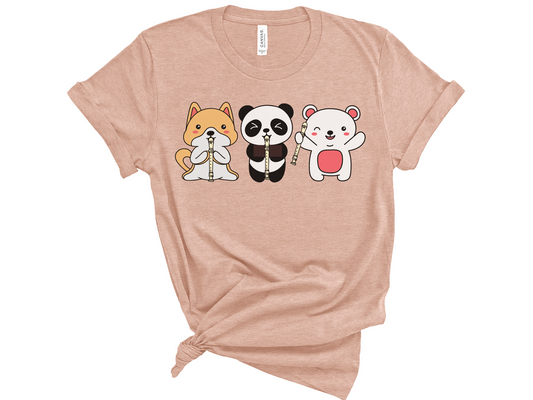 Cute Recorder Animals Kawaii Unisex T-Shirt
