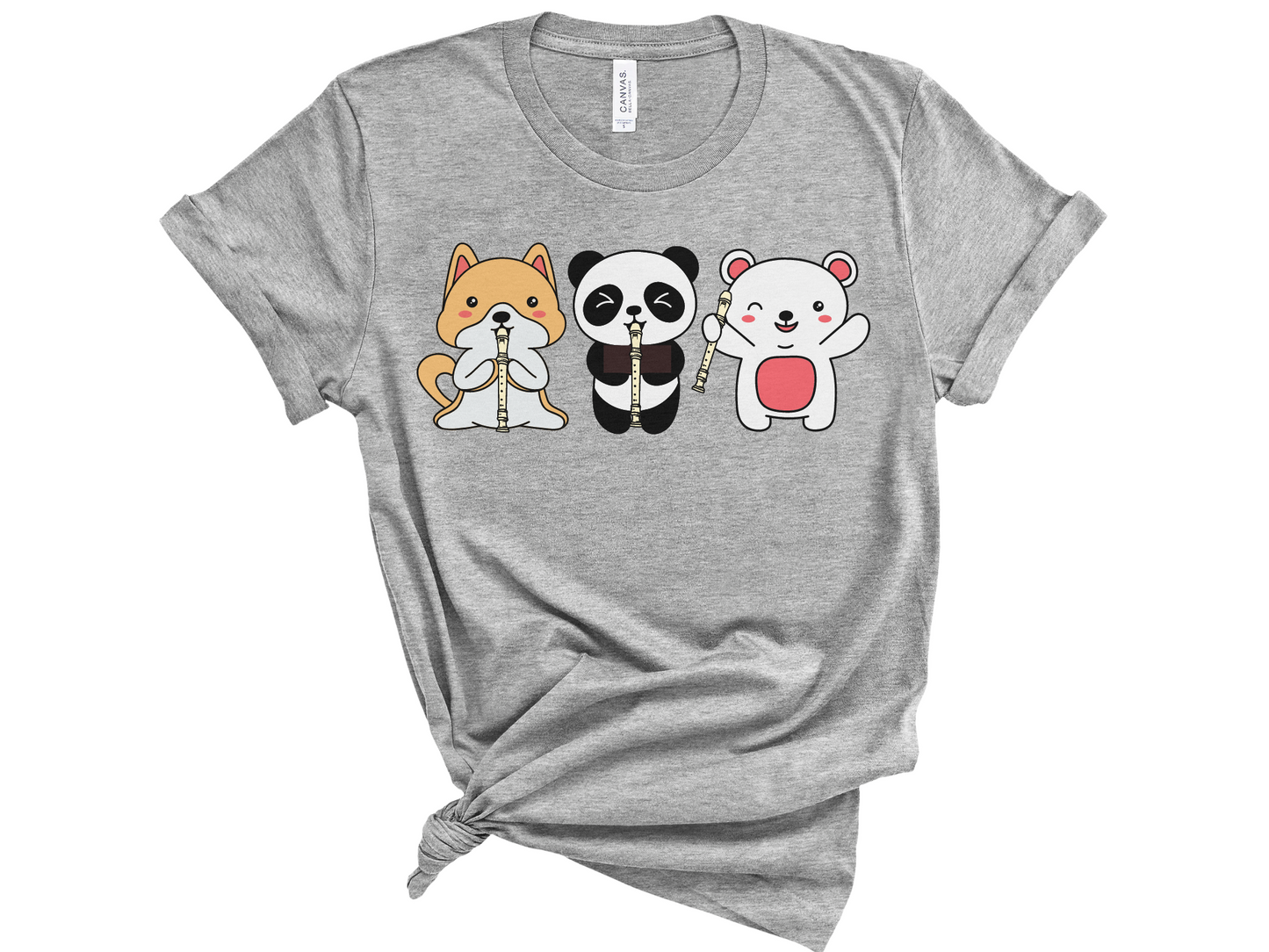 Cute Recorder Animals Kawaii Unisex T-Shirt