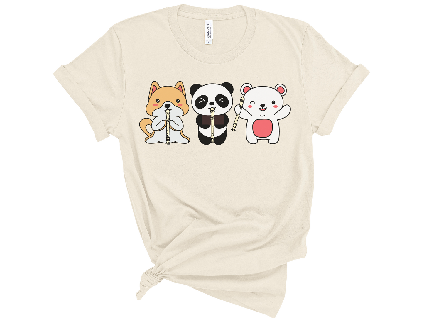 Cute Recorder Animals Kawaii Unisex T-Shirt