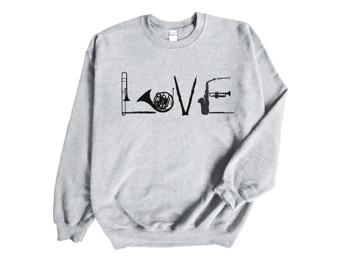 Love Band Instruments Unisex Crewneck Sweatshirt