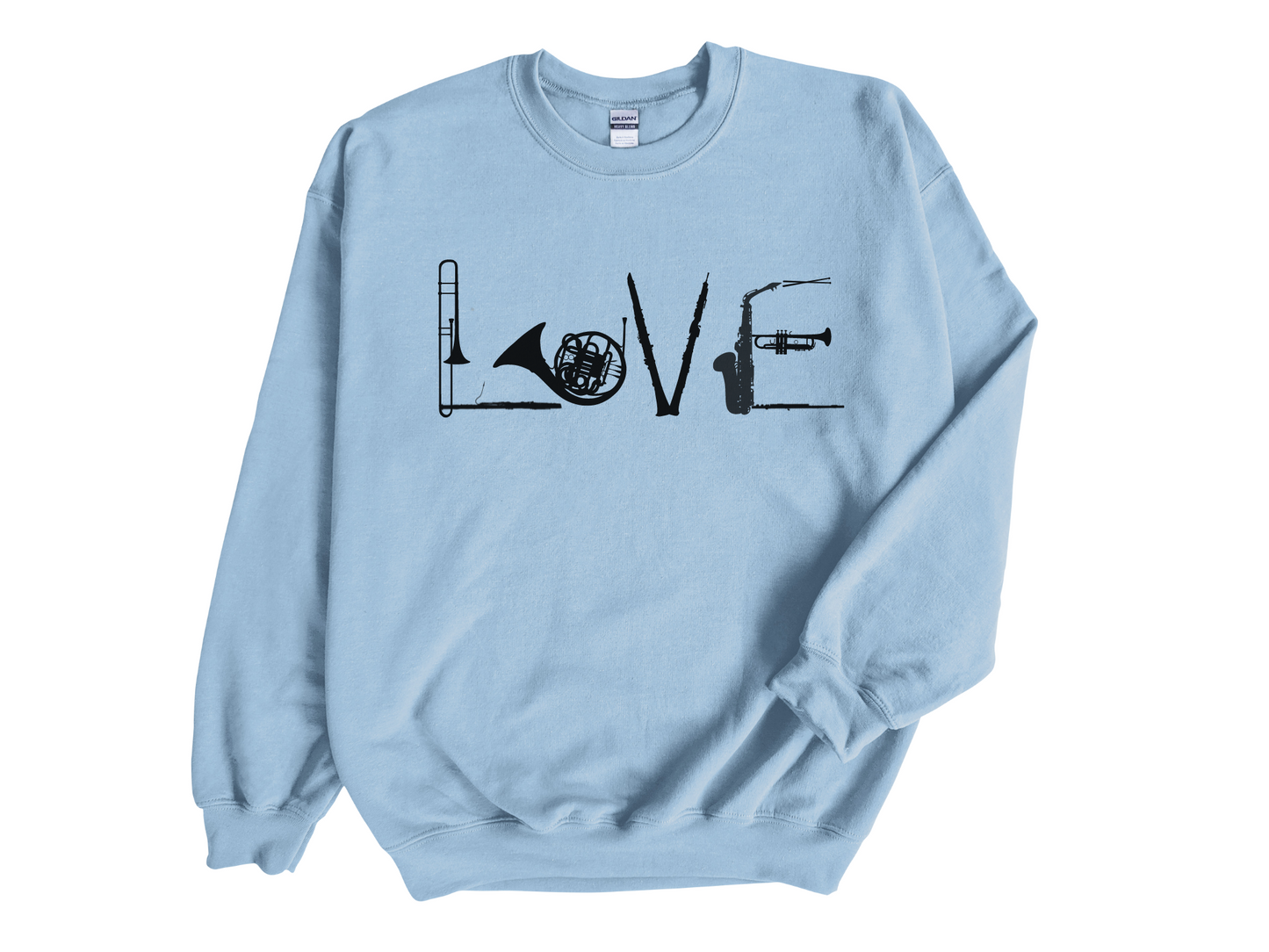 Love Band Instruments Unisex Crewneck Sweatshirt