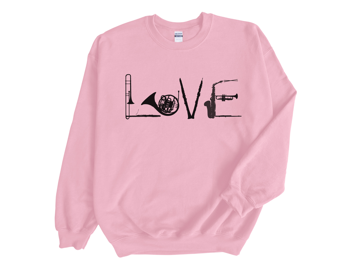 Love Band Instruments Unisex Crewneck Sweatshirt